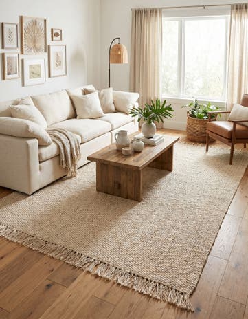 8' x 10' Hand Woven Chunky Jute Rug