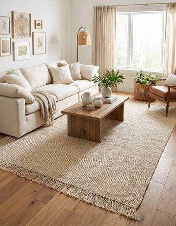 8' x 10' Hand Woven Chunky Jute Rug