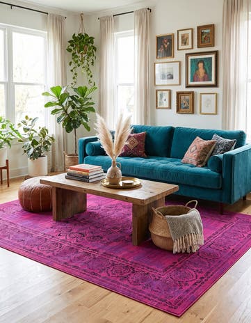Fuchsia Ankara Rug