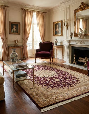 5' 1 x 7' 7 Ghom Silk Rug