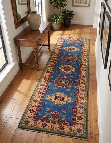 2' 8 x 9' 9 Hand Knotted Kazak Runner Rug