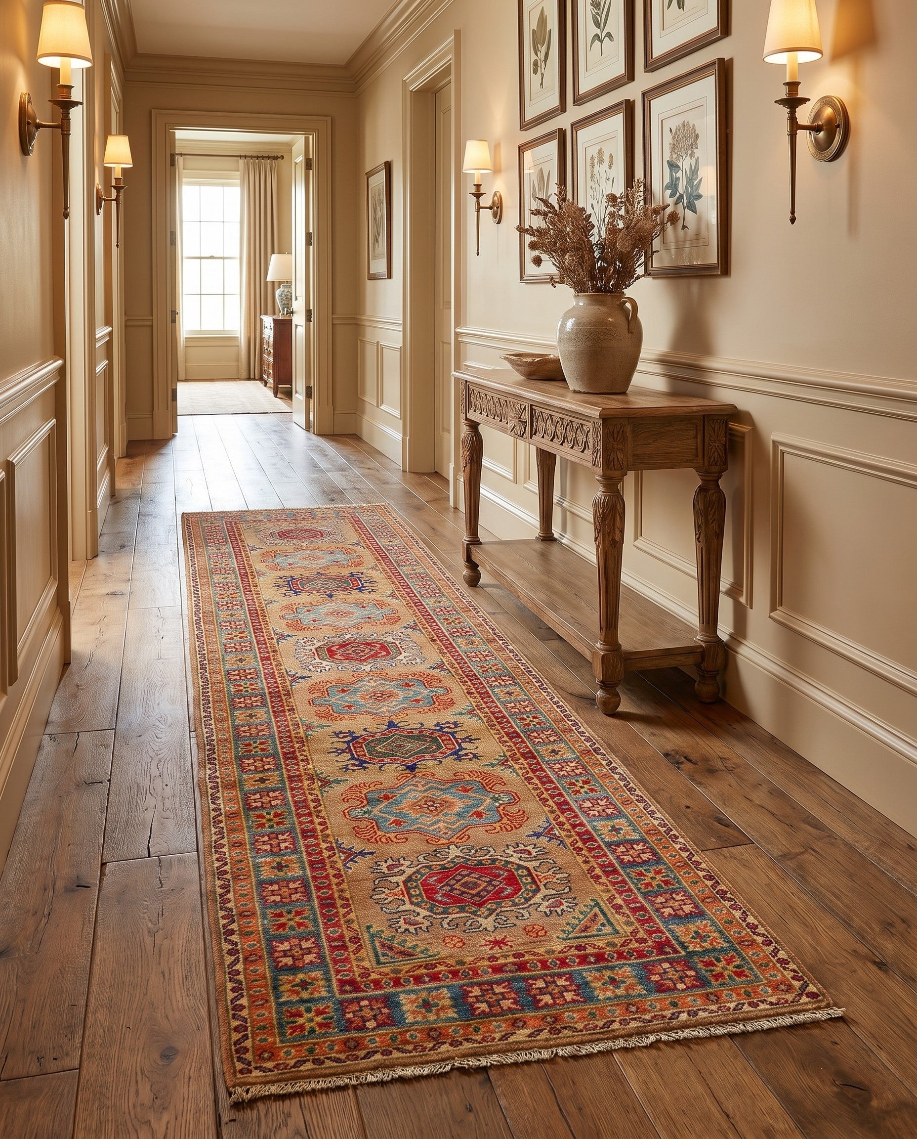 2' 9 x 9' 9 Hand Knotted Kazak Runner Rug