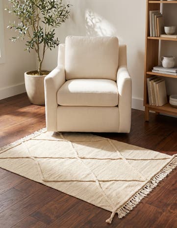 3' 7 x 4' 10 Hand Knotted Moroccan Wool Rug