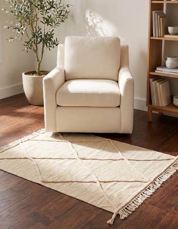 3' 7 x 4' 10 Hand Knotted Moroccan Wool Rug