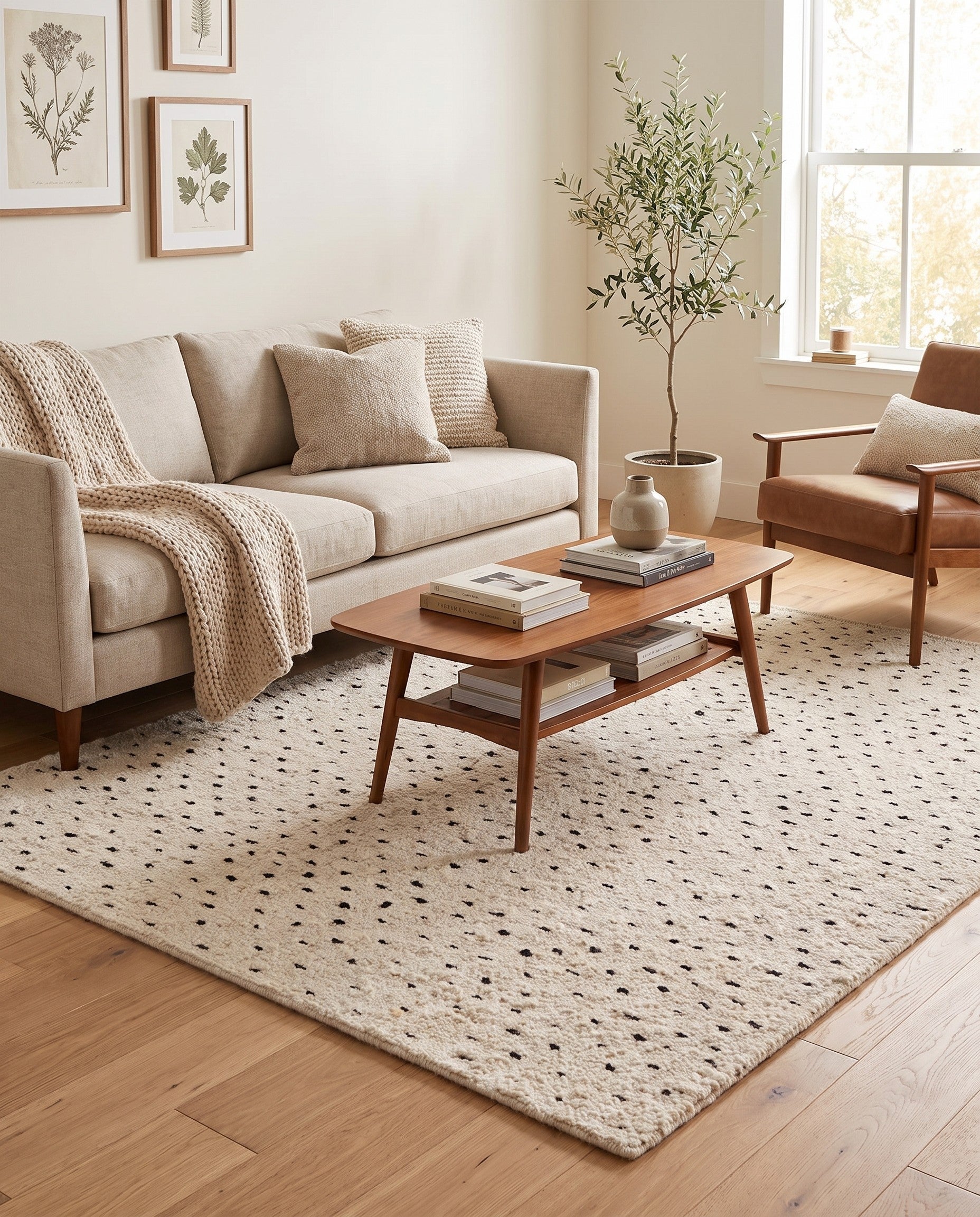 5' 4 x 6' 9 Hand Knotted Moroccan Wool Rug