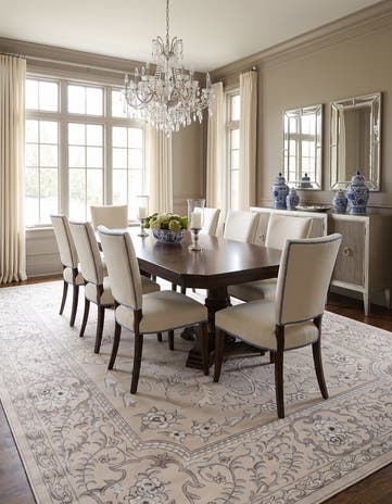 Beige Kerman Design Rug