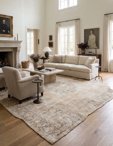 9' 4 x 11' 6 Hand Knotted Ultra Vintage Persian Wool Rug