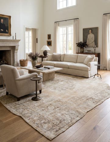 9' 4 x 11' 6 Hand Knotted Ultra Vintage Persian Wool Rug