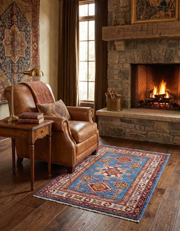2' x 2' 11 Hand Knotted Kazak Rug
