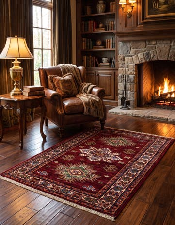 2' x 3' 2 Hand Knotted Kazak Rug