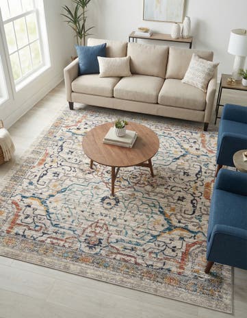 Ivory Lola Square Rug
