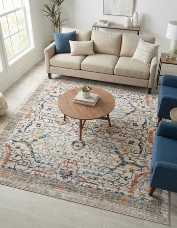 Ivory Lola Square Rug
