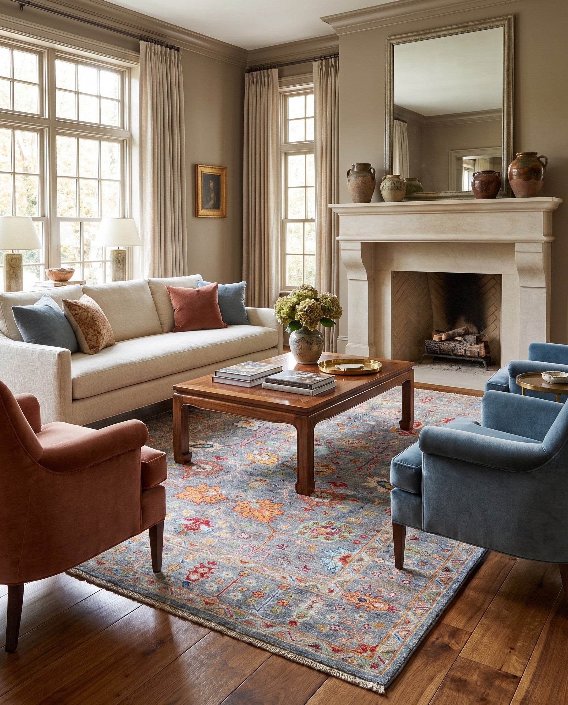 5' 11 x 7' 7 Hand Knotted Ariana Ziegler Rug