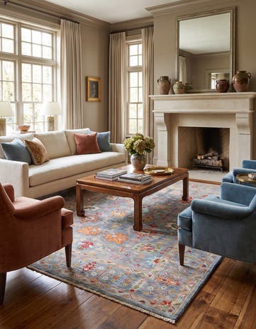 5' 11 x 7' 7 Hand Knotted Ariana Ziegler Rug