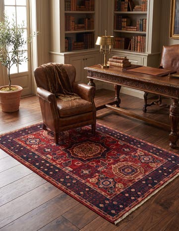 3' 7 x 4' 11 Hand Knotted Mamluk Ziegler Rug