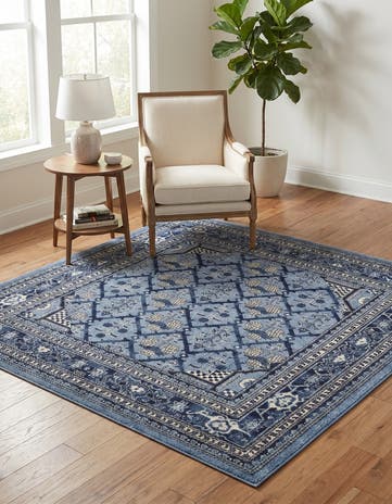 Blue Miranda Square Rug