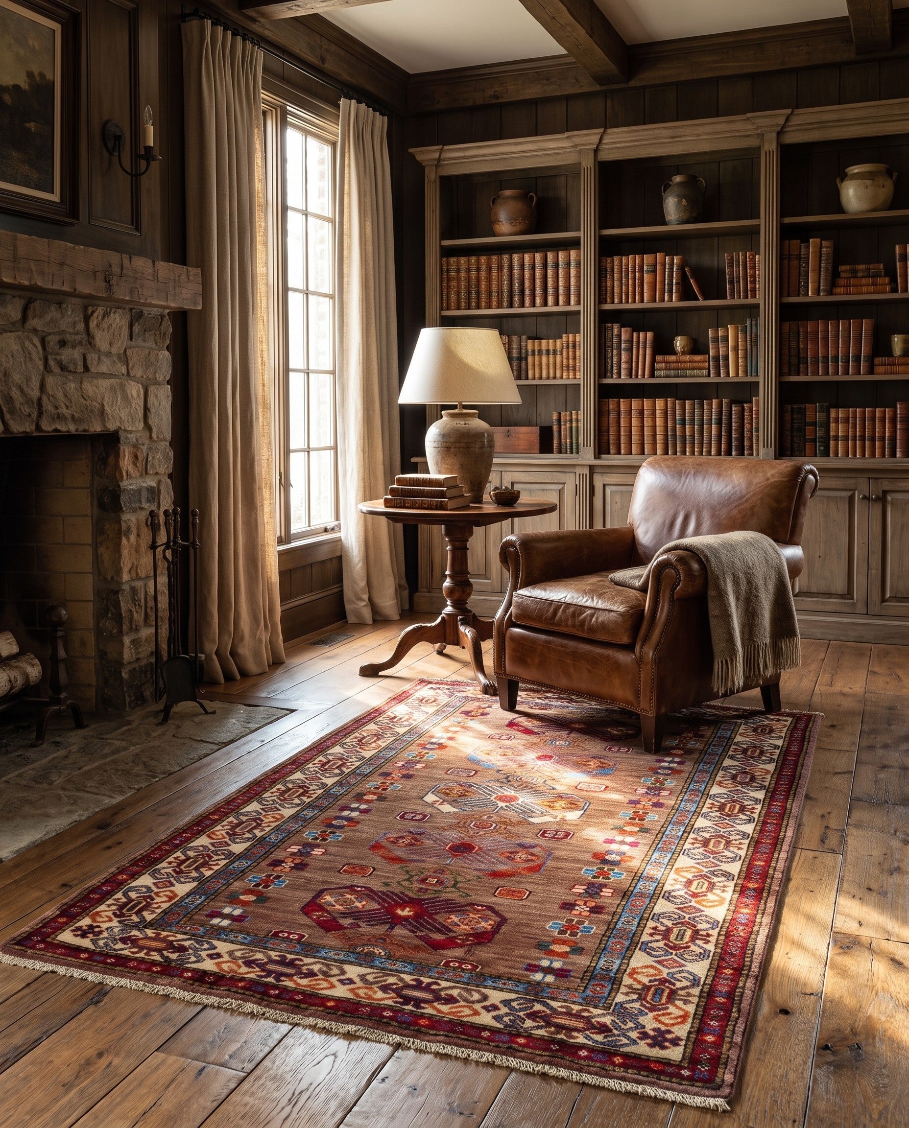 3' 5 x 5' 1 Hand Knotted Kazak Rug