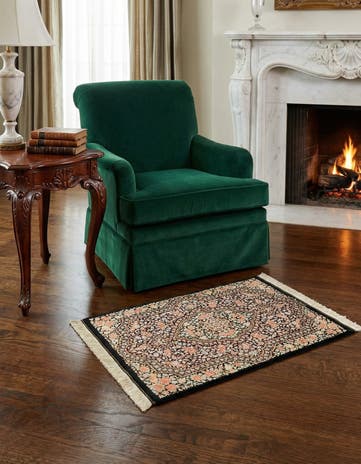 2' x 2' 11 Ghom Silk Rug