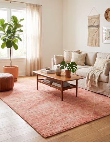 5' 6 x 6' 7 Hand Knotted Moroccan Wool Square Rug