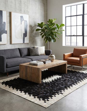 5' x 8' 2 Cowhide - Patchwork Rug
