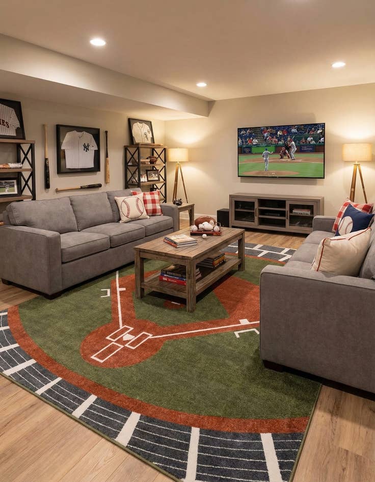 Detail image of 9' x 12' Sports Washable Rug