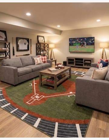 9' x 12' Sports Washable Rug