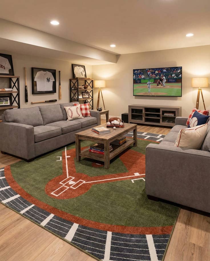 Detail image of 9' x 12' Sports Washable Rug