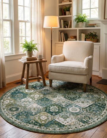 Green Madeline Round Rug