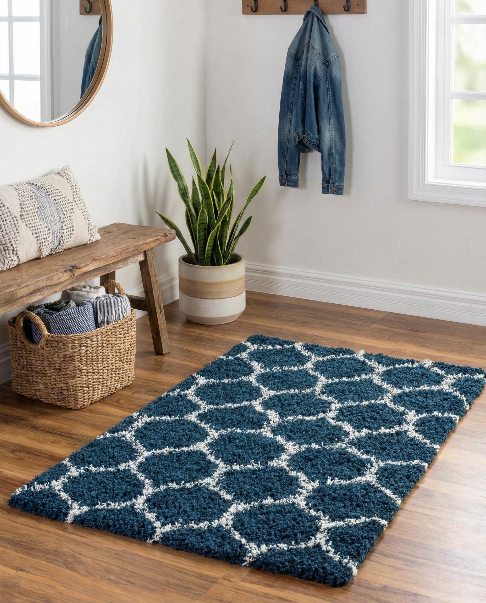 2' x 3' Trellis Shag Rug