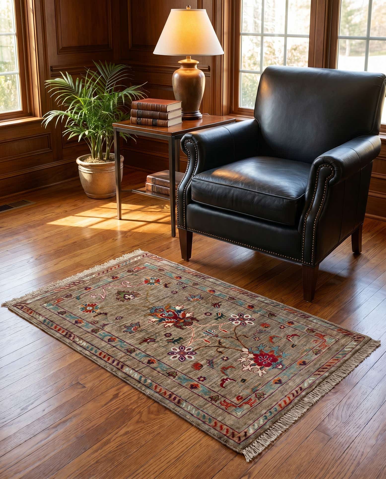 2' 9 x 4' 2 Hand Knotted Ariana Ziegler Rug
