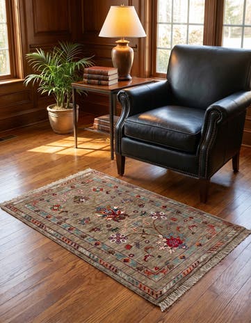 2' 9 x 4' 2 Hand Knotted Ariana Ziegler Rug