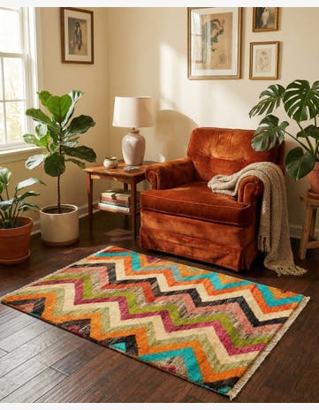 3' x 4' 2 Hand Knotted Balouch Wool Rug