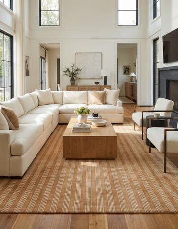 10' x 10' Jill Zarin Striped Wool Square Rug