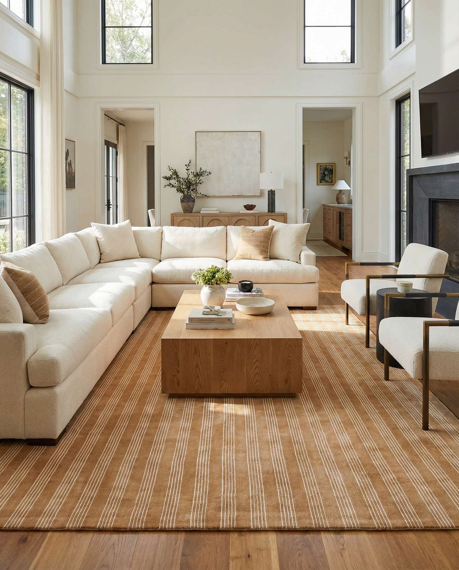 10' x 10' Jill Zarin Striped Wool Square Rug
