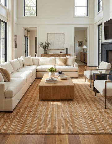 10' x 10' Jill Zarin Striped Wool Square Rug