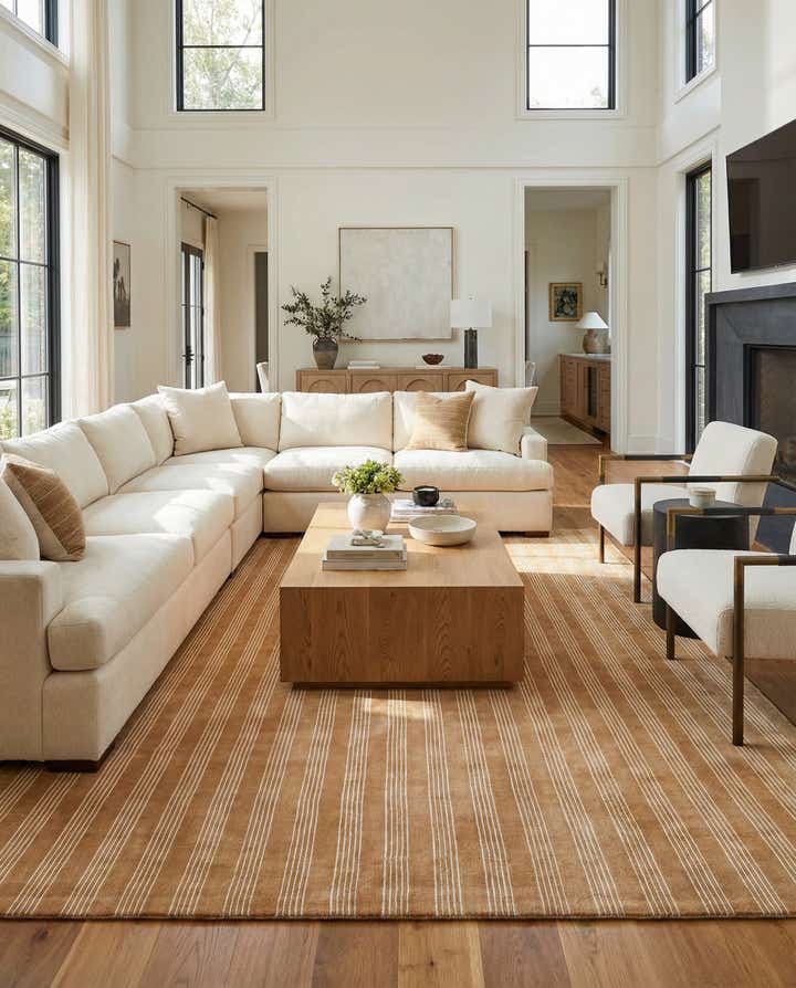 10' x 10' Jill Zarin Striped Wool Square Rug