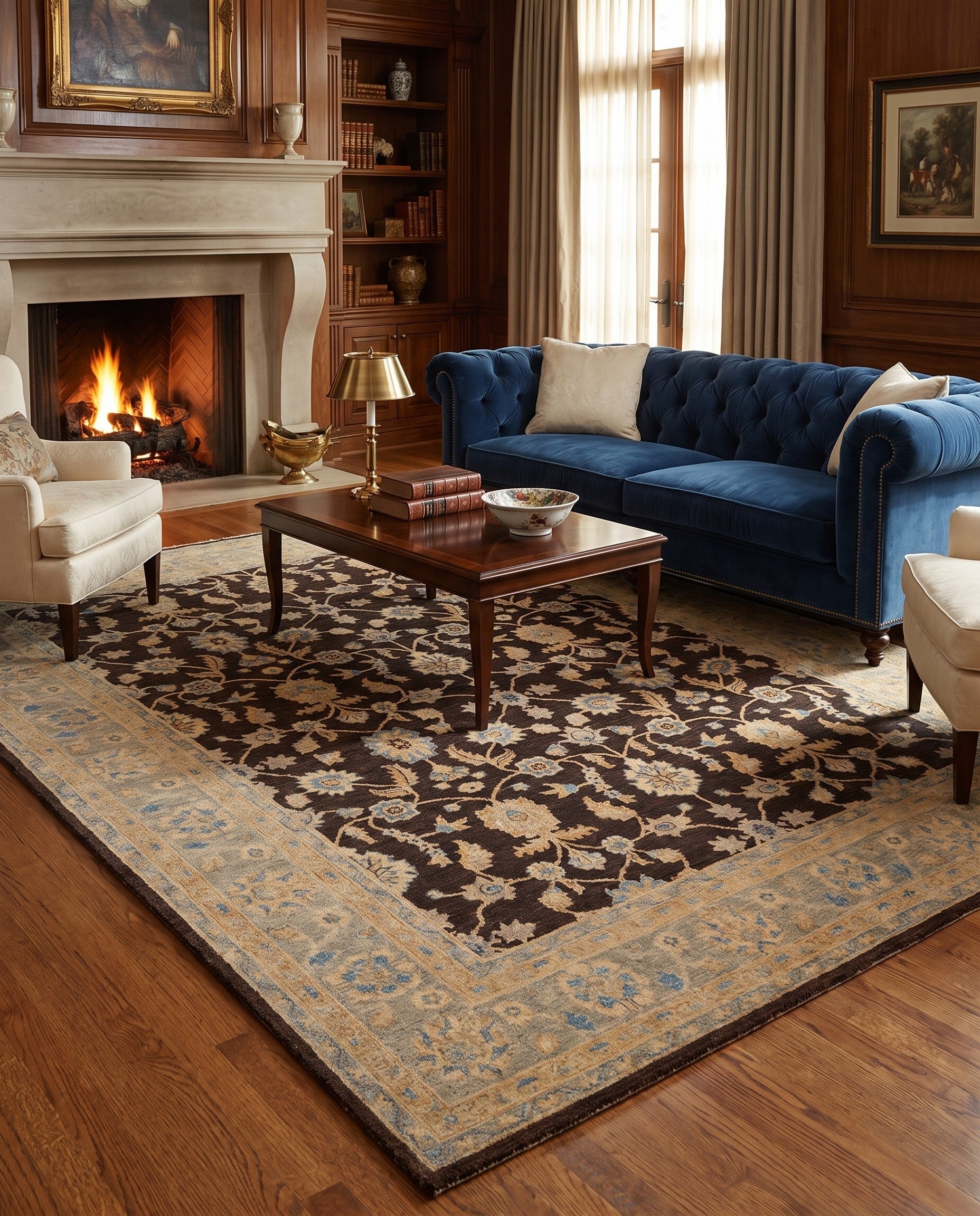 8' 1 x 10' 4 Hand Knotted Ziegler Rug