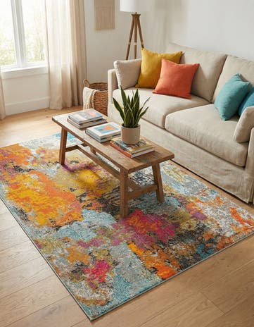 4' x 6' Washable Vivid Rug