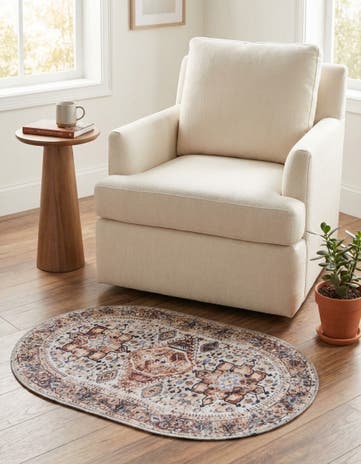 2' x 3' 1 Washable Yara Oval Rug