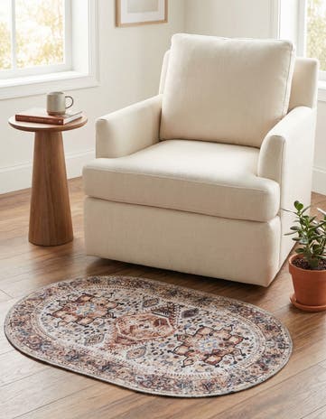 2' x 3' 1 Washable Yara Oval Rug