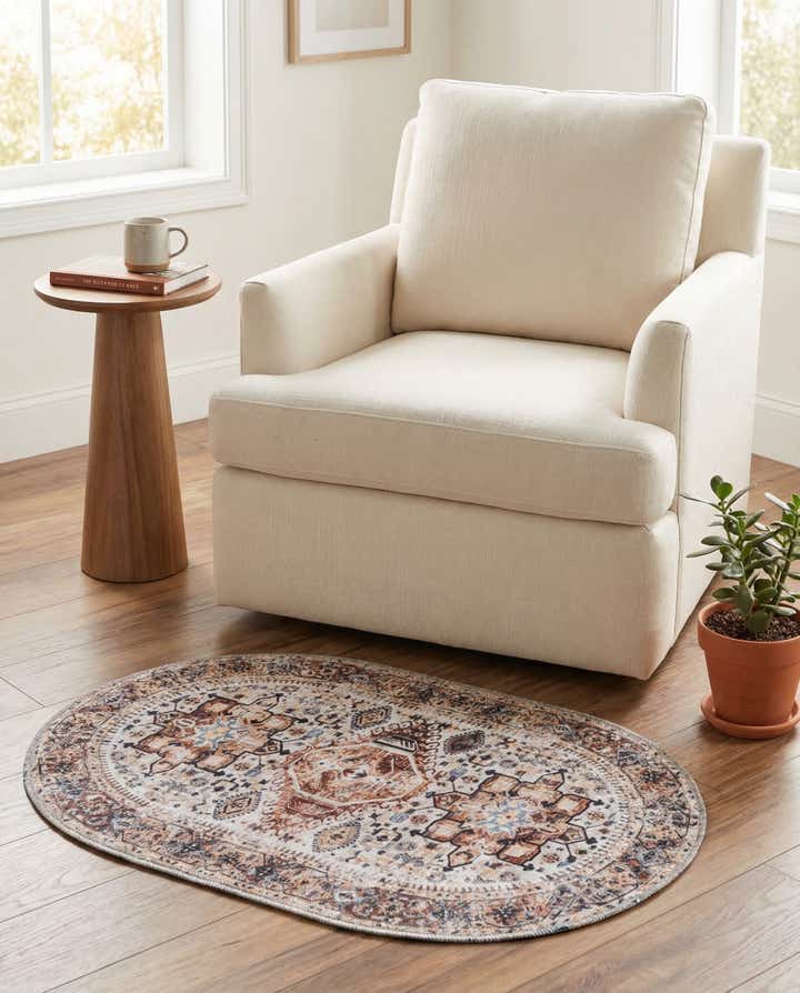 2' x 3' 1 Washable Yara Oval Rug