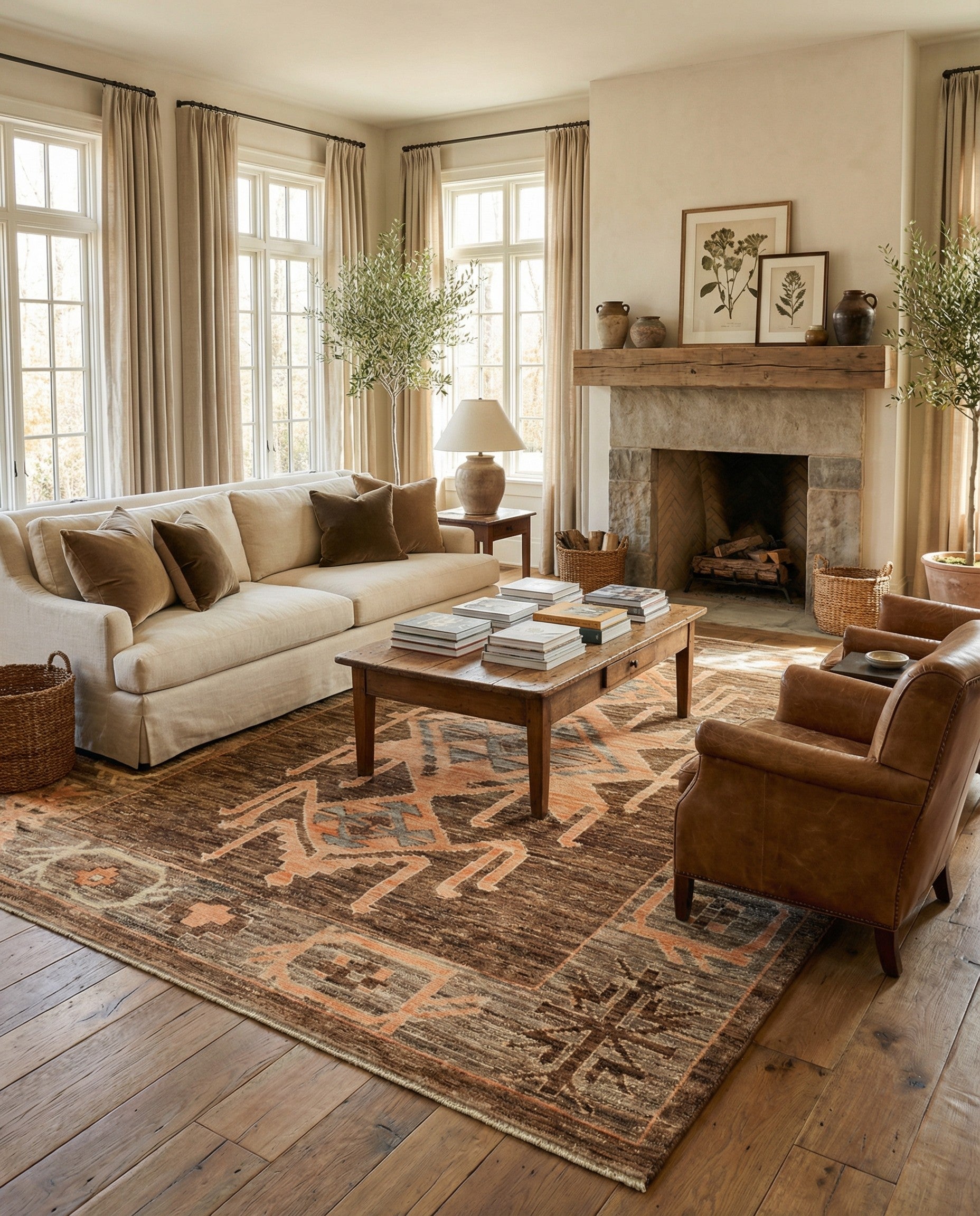 10' x 13' 9 Hand Knotted Oushak Wool Rug