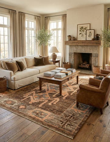 10' x 13' 9 Hand Knotted Oushak Wool Rug