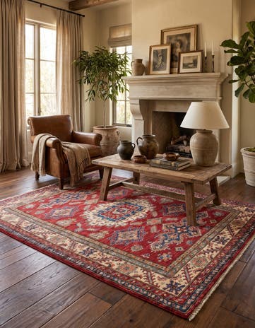5' 1 x 7' 3 Hand Knotted Kazak Rug