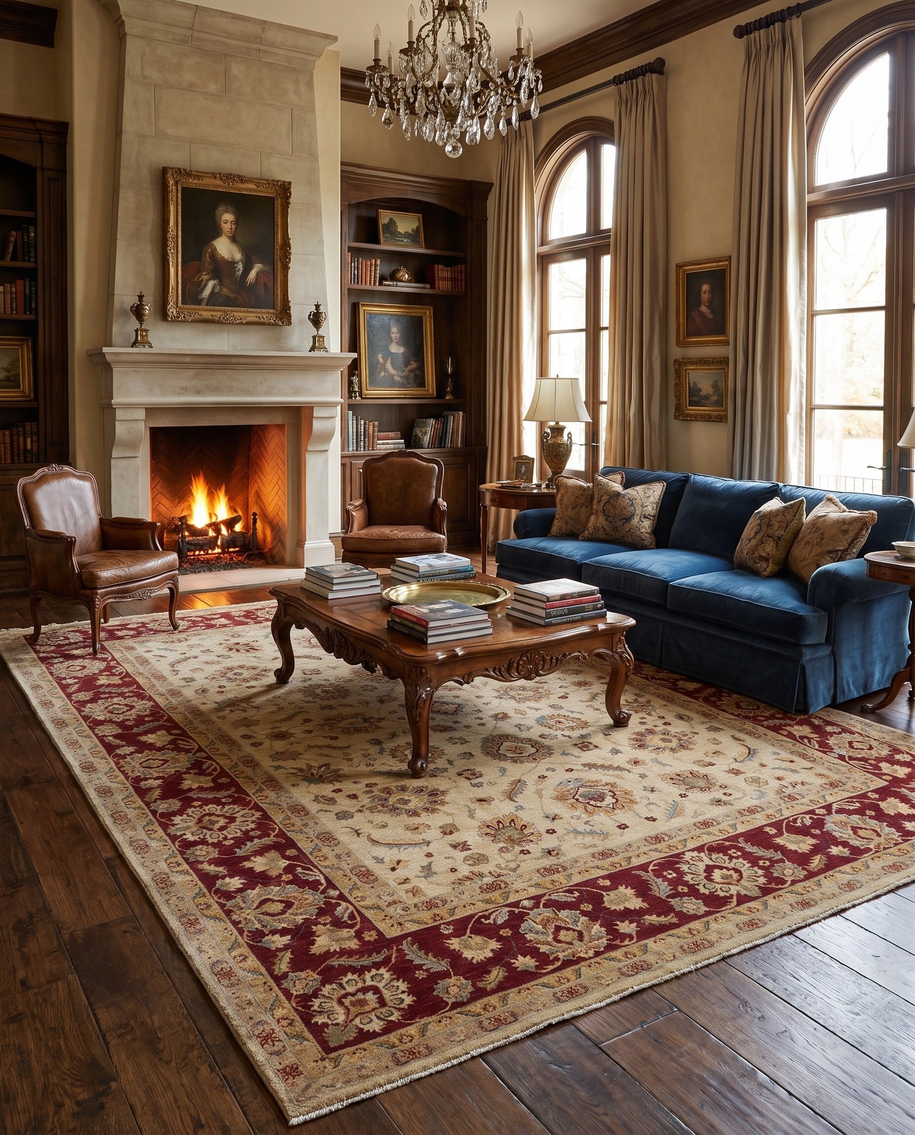12' 6 x 15' 10 Hand Knotted Ziegler Rug