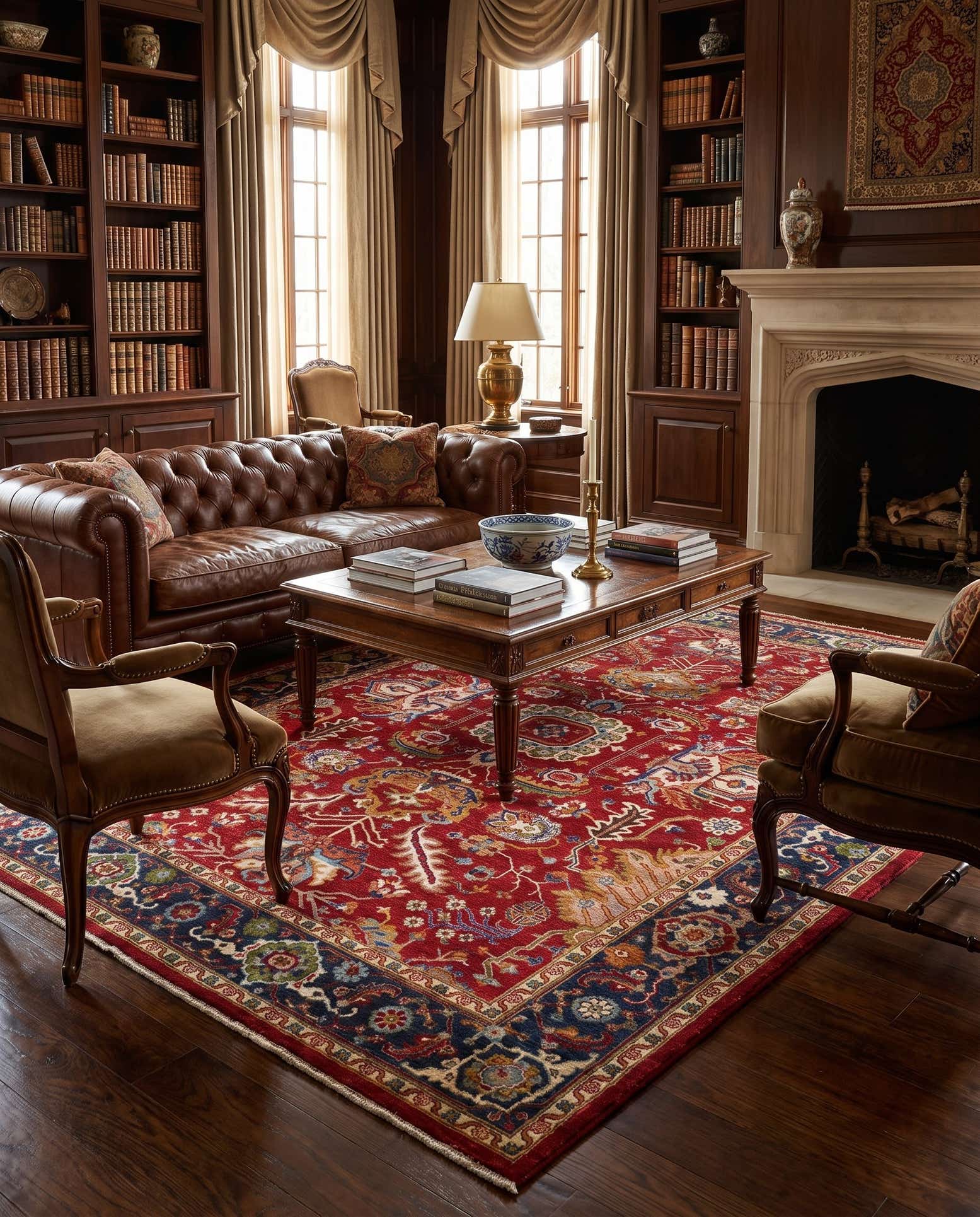 9' 1 x 11' 8 Hand Knotted Heriz Rug