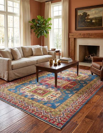 5' x 7' 1 Hand Knotted Kazak Rug