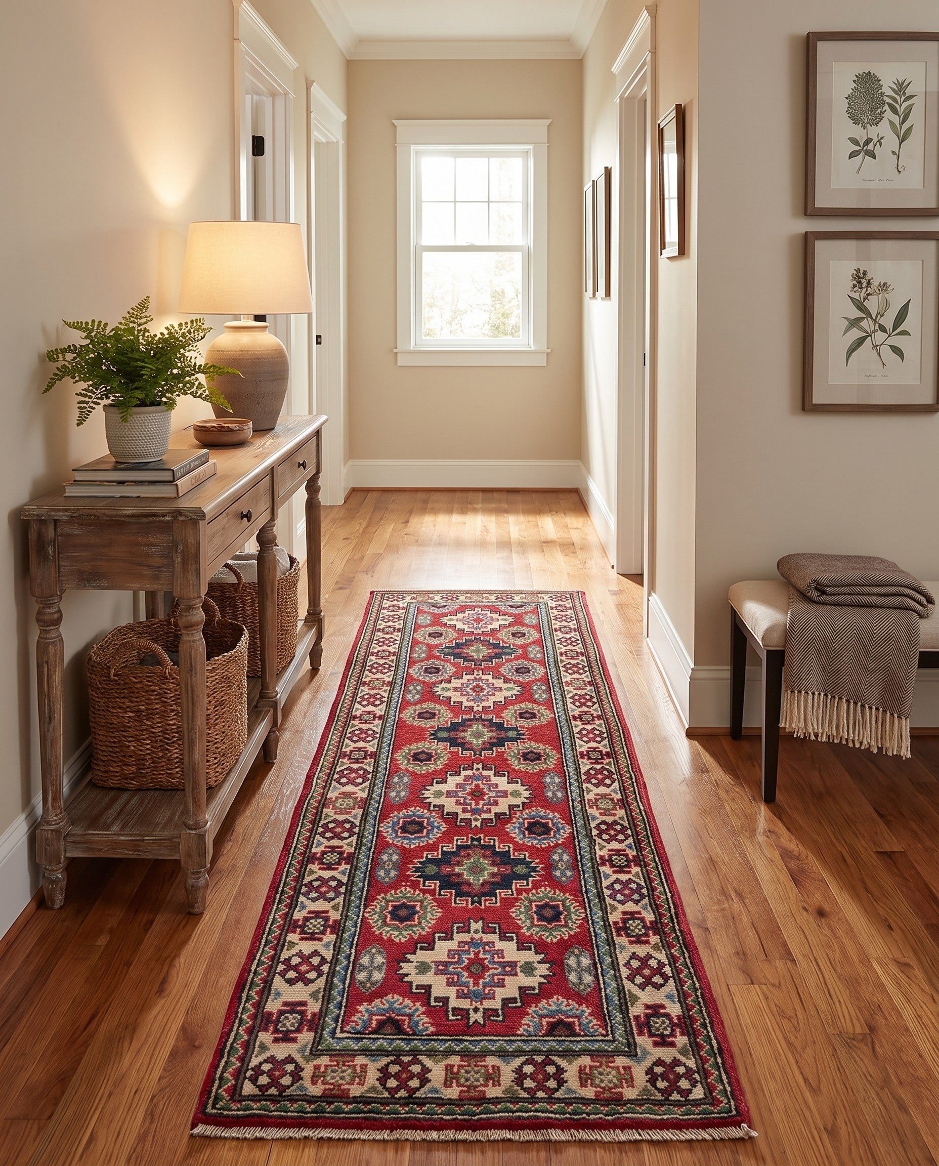 2' x 6' Hand Knotted Kazak Runner Rug