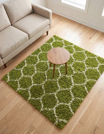 5' 3 x 5' 3 Lattice Shag Square Rug