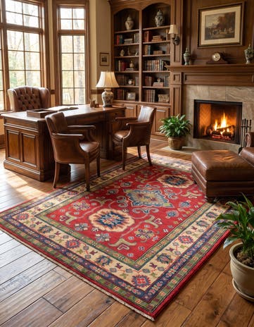 130cm x 180cm Hand Knotted Kazak Rug